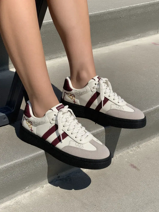 Kitty Kicks (Red/Burgandy)