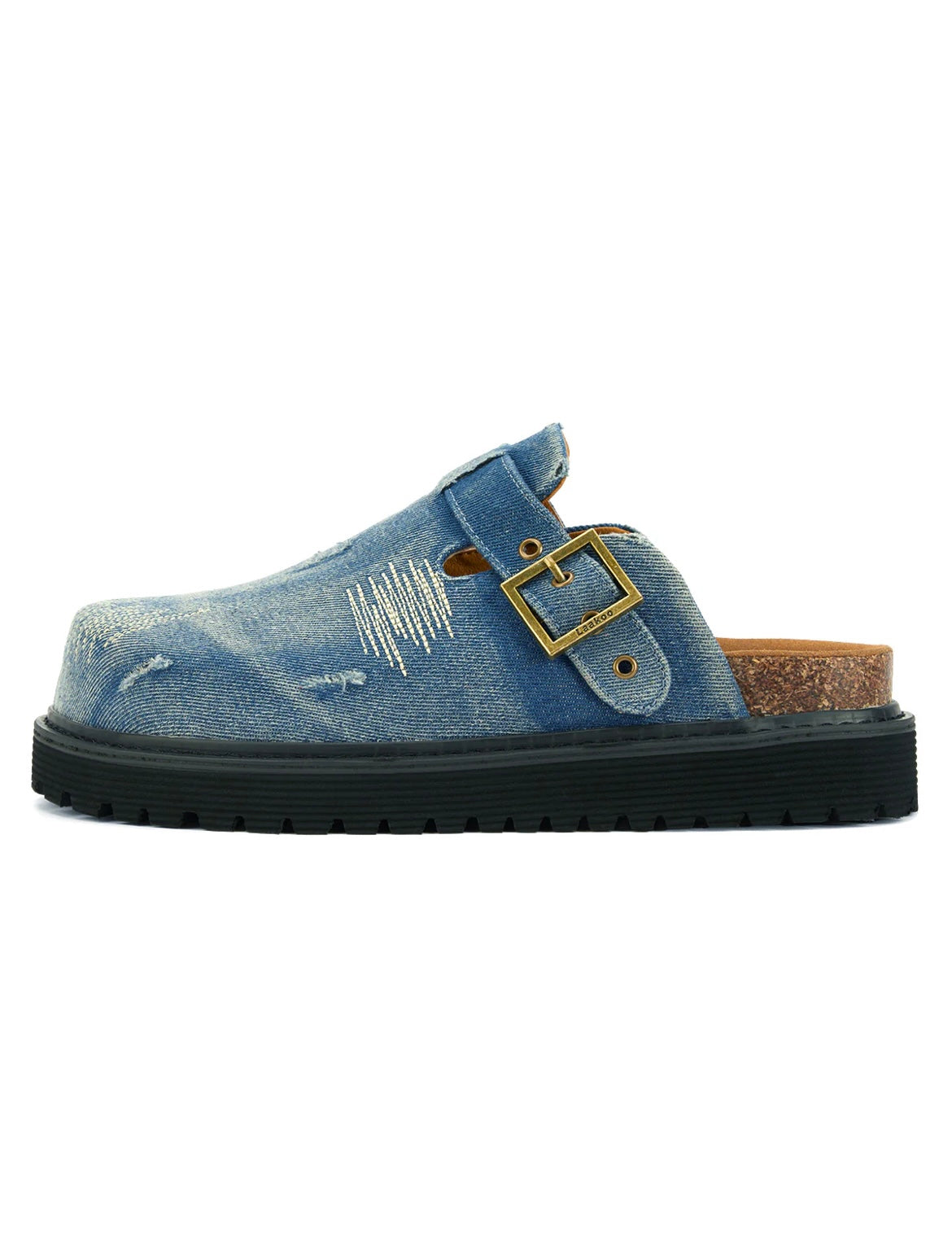 Embroidered Denim Slippers | Stylish WRLD KICKS Footwear