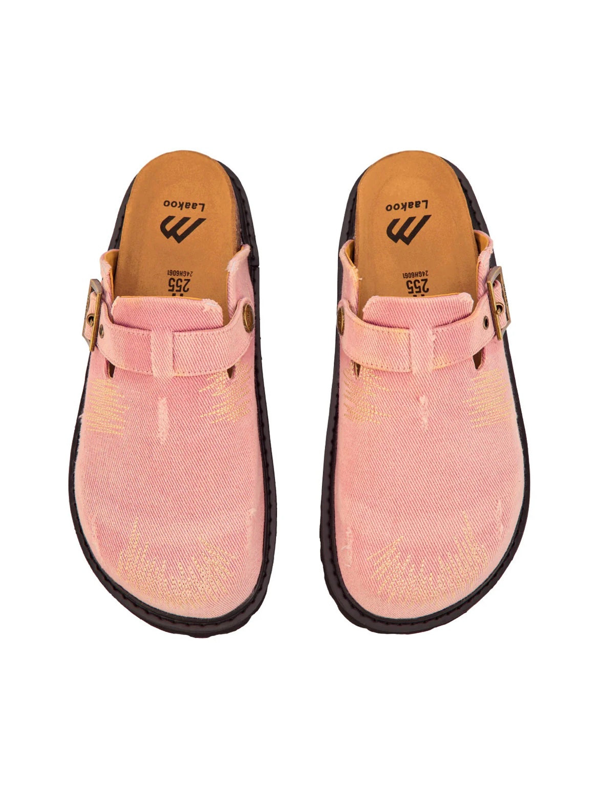 Embroidered Denim Slippers | Stylish WRLD KICKS Footwear