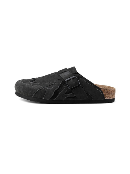 靴 MONOCHROME SNEAKER MULES Midnight Ridge Leather Mules | Supreme Comfort & Streetwear