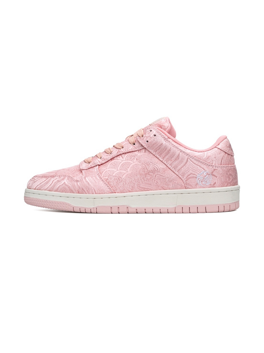 Pink Silk Sneakers | Japanese Art & High-Quality Comfort